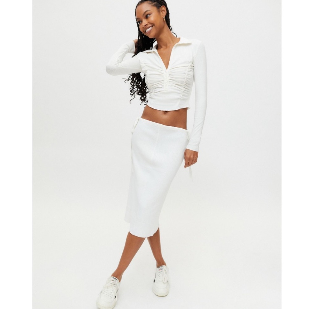 Motel Harpy Side-Tie Midi Skirt